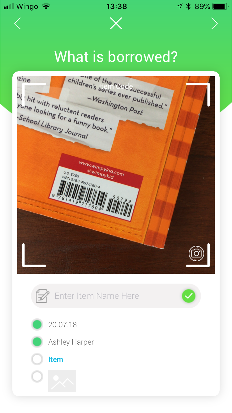 QR Library shown in an iPhone mockup
